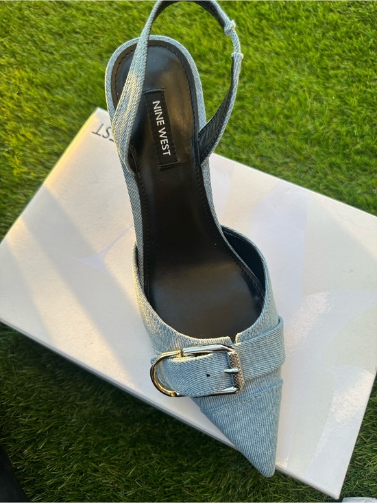 Nine West Shoes - NWT Nine West Patsie Denim Slingback Pointed Toe Pumps 9.5